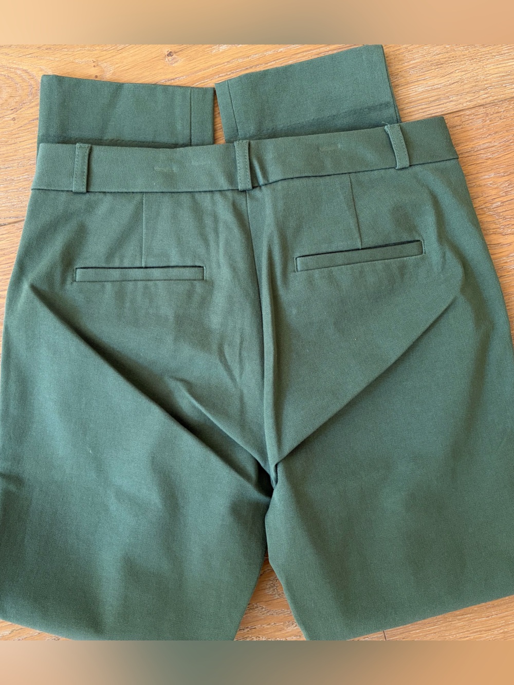 BANANA REPUBLIC Sloan Curvy Fit Sz 2 Olive Green Cotton Blend Work Pants NWOT - Picture 3 of 6